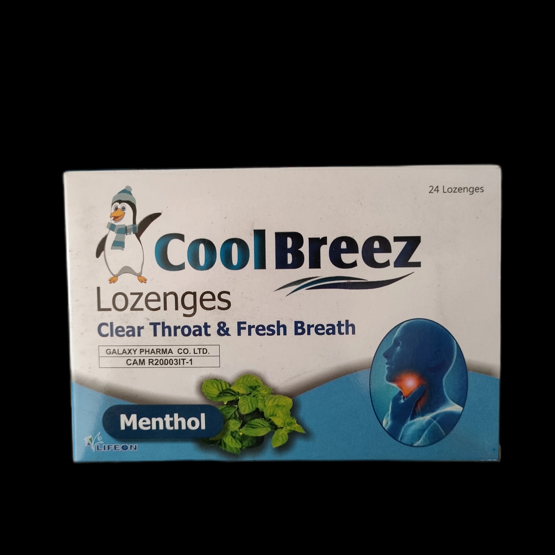 Cool Breez Lozenges Menthol Pudina 5.75mg, Karpura 0.18mg, Eucalyptus 1.5mg, Yashtimadhu 2.2mg - SREY MOM PHARMACY