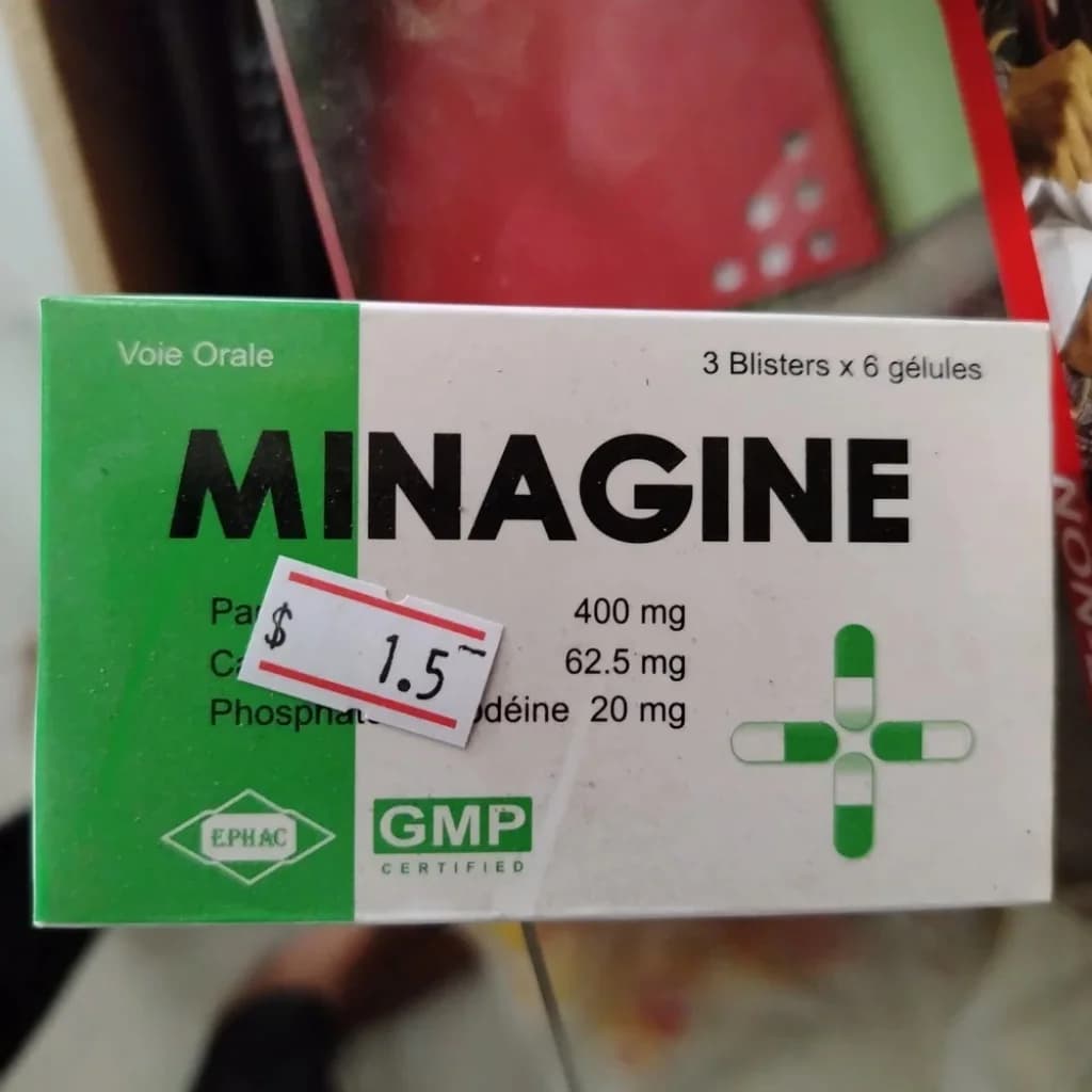Minagine Paracetamol 400 mg + Caffeine 62.5 mg + Codeine 20 mg