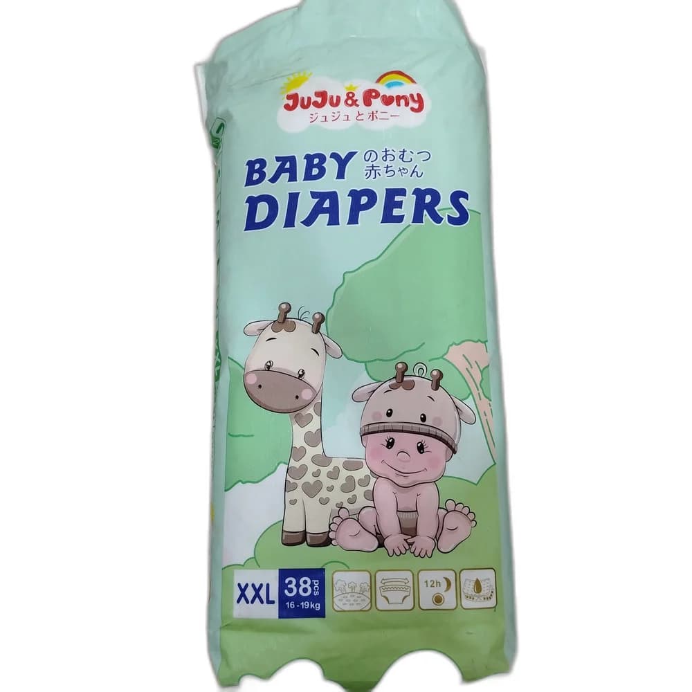 JuJu & Pony Baby Diapers Size XXL, 38 pcs
