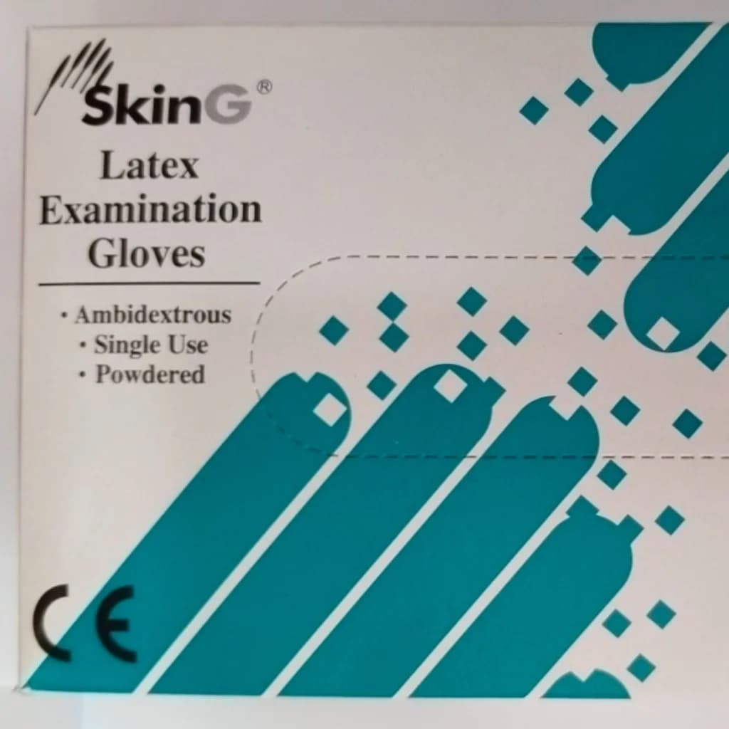 SkinG Latex Examination Gloves size L Large