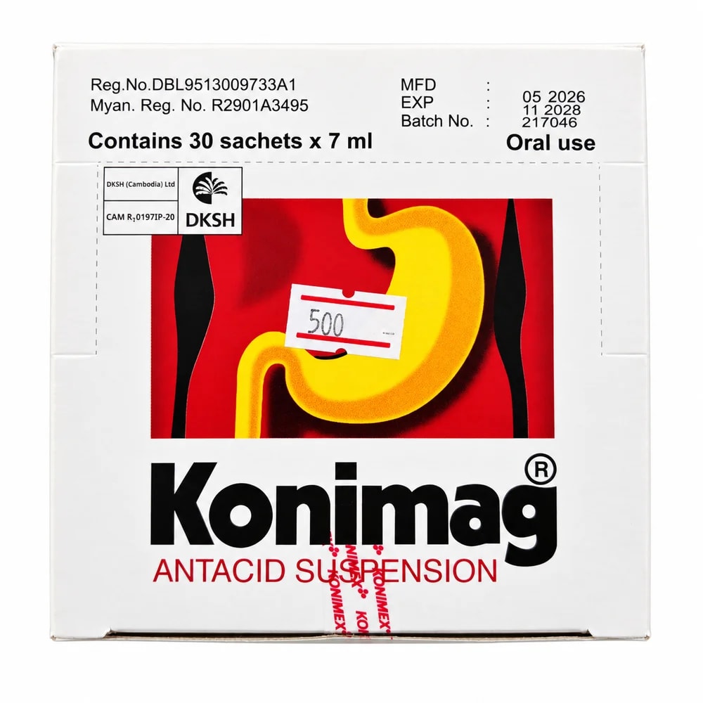 Konimag 300 mg / 300 mg / 50 mg per 7 mL - Pharmacy Krech hong