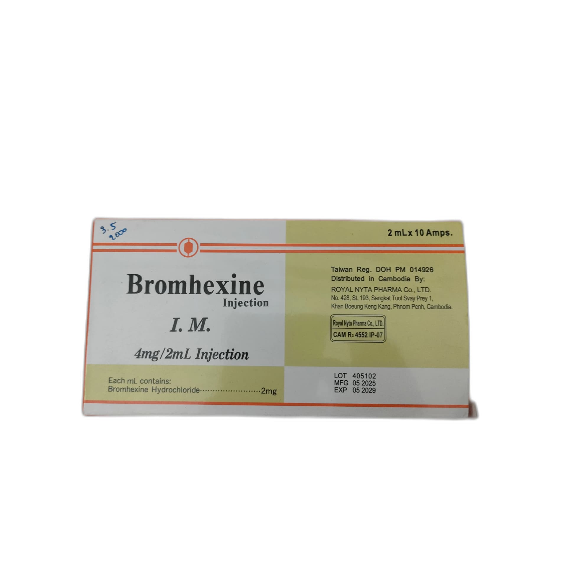 Bromhexine 4 mg / 2 mL