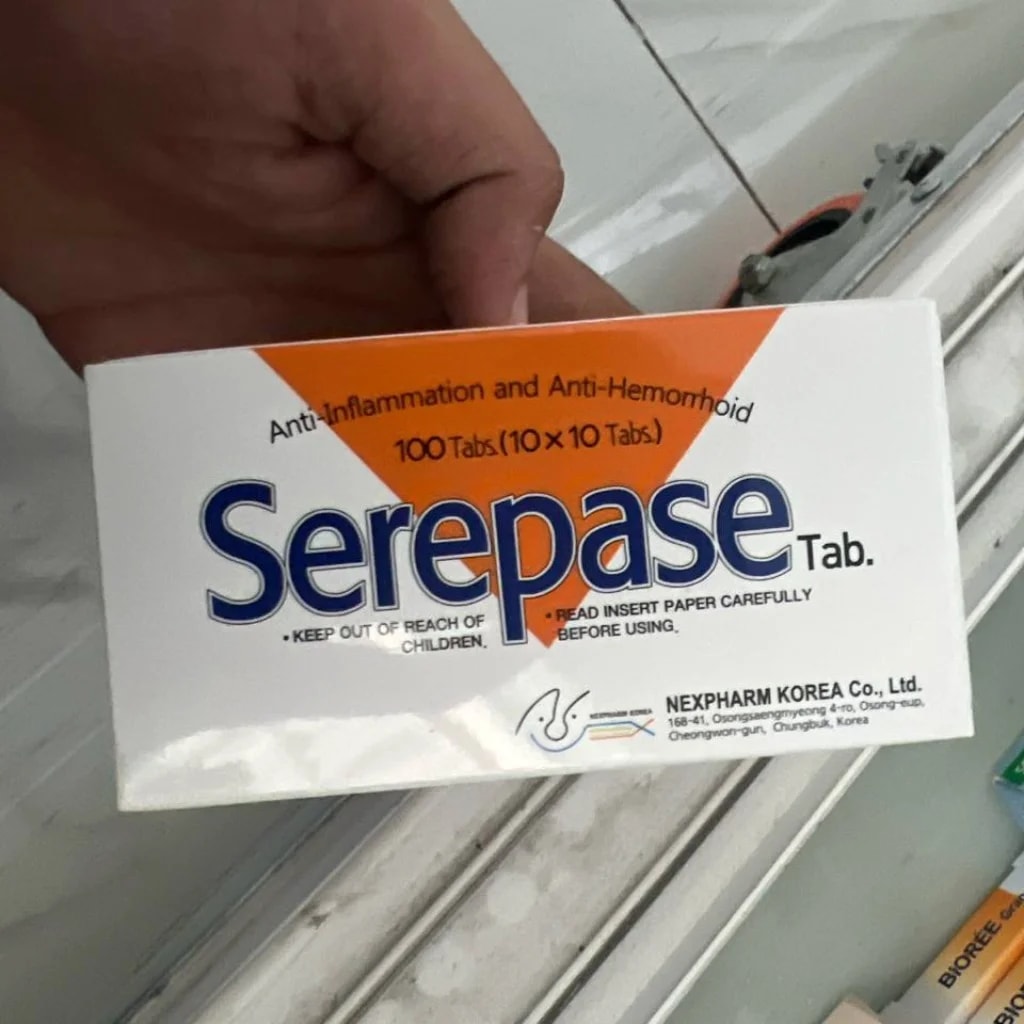 Serepase Tab. Bromelain (40.0 mg) and Trypsin Crystalline (1.0 mg) - SETHIKA CARE Pharmacy