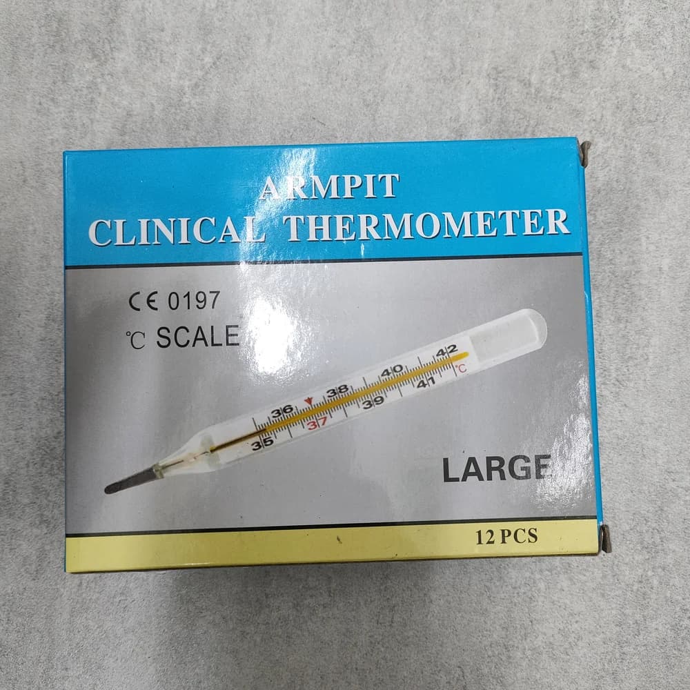Armpit Clinical Mercury Thermometer (Large) Clinical thermometer, °C scale, 35-42°C