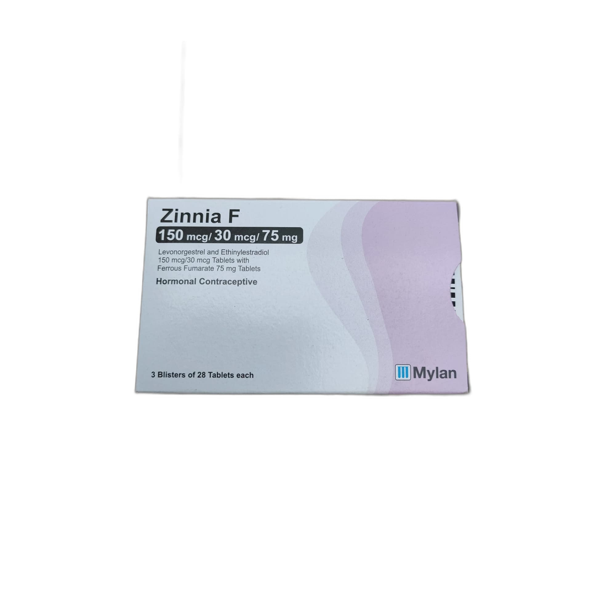 Zinnia F Hormonal Contraceptive 150mcg/30mcg/75mg
