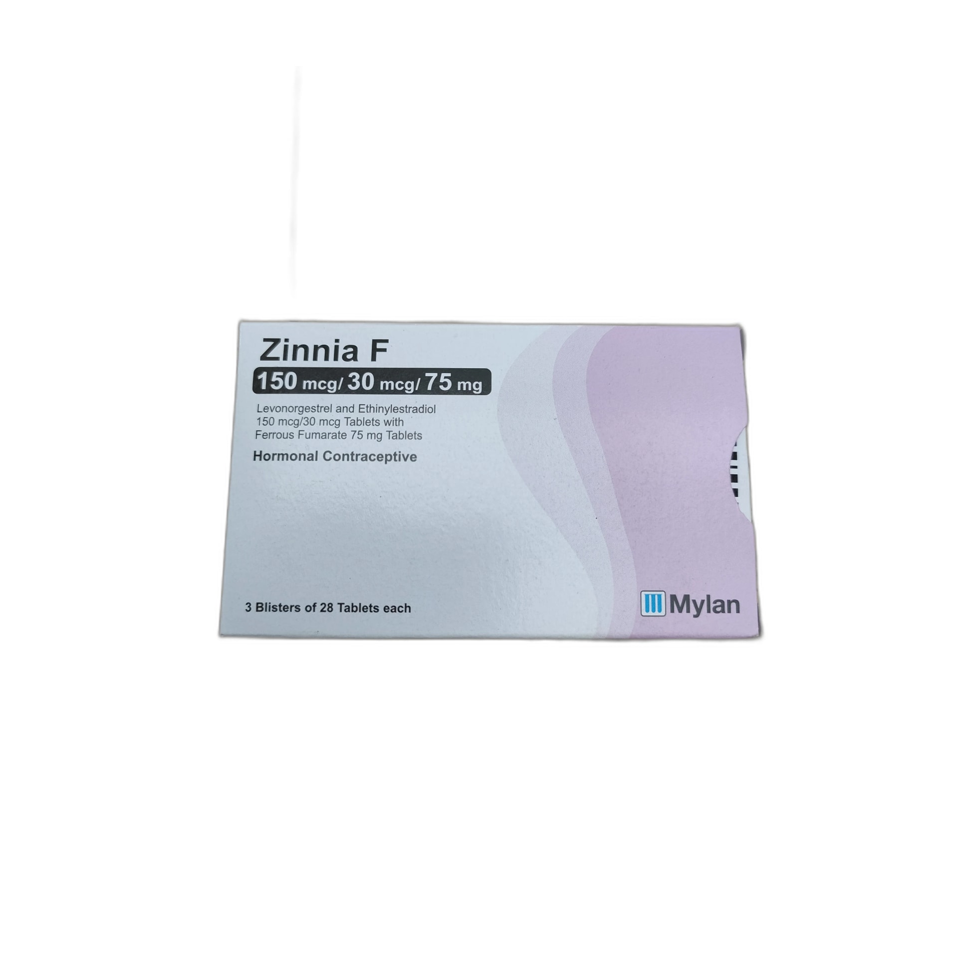 Zinnia F Hormonal Contraceptive 150mcg/30mcg/75mg - PHARMARCY DARA RAKSMEY KOK CHAMBOK