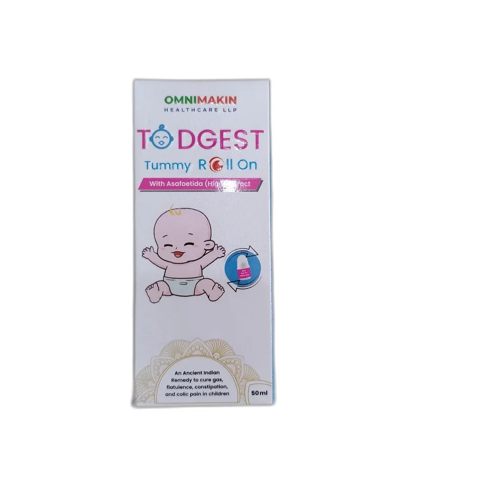 Todgest Tummy Roll On Coriander oil 22.30% / Dill oil 2% / Fennel oil 2% / Ginger oil 2% / Mint oil 1% / Asafoetida oleo-gum-resin 0.60% - PHARMACIE LA BELLE PHARMA