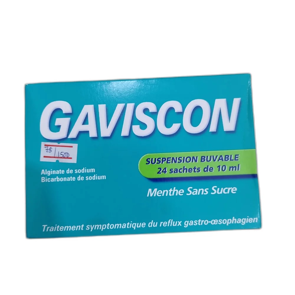 Gaviscon 500 mg + 267 mg / 10 ml - PHARMACIE LA BELLE PHARMA