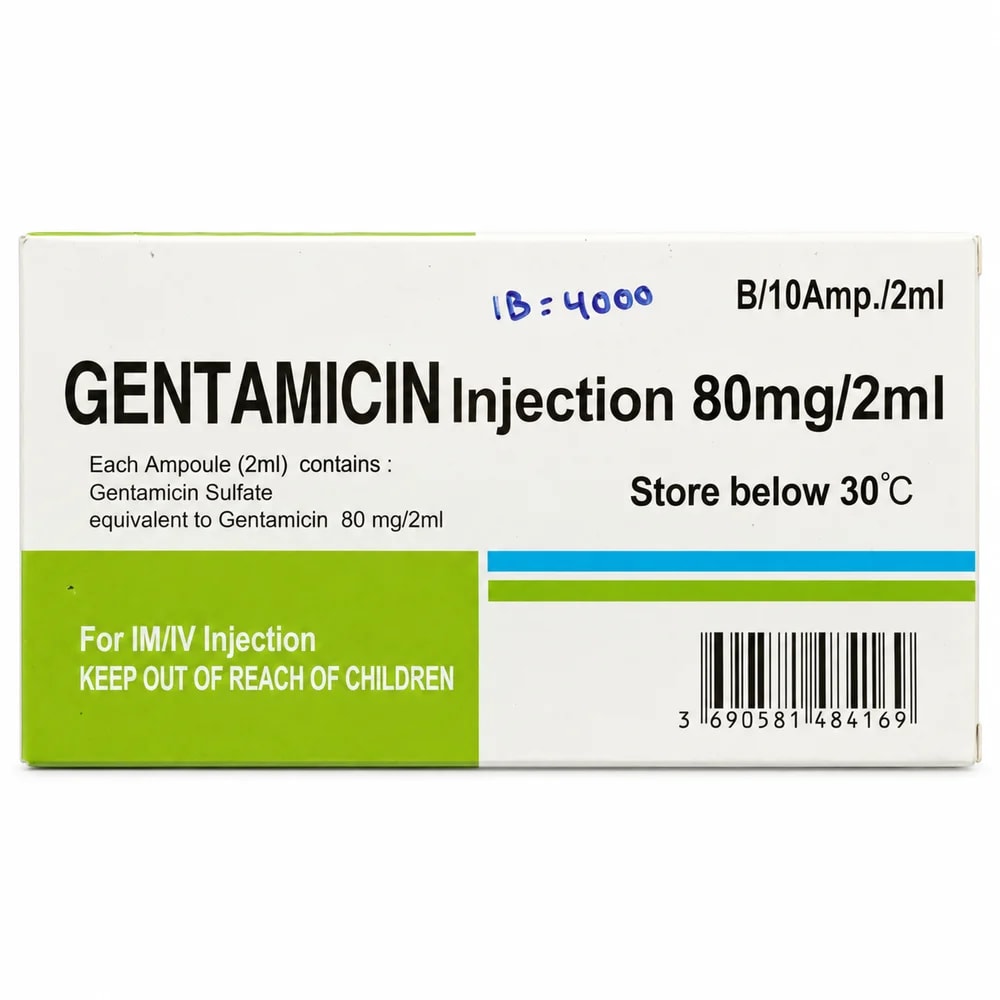 Gentamicin 80 mg/2 mL - Sann Sopheachenda Pharmacy