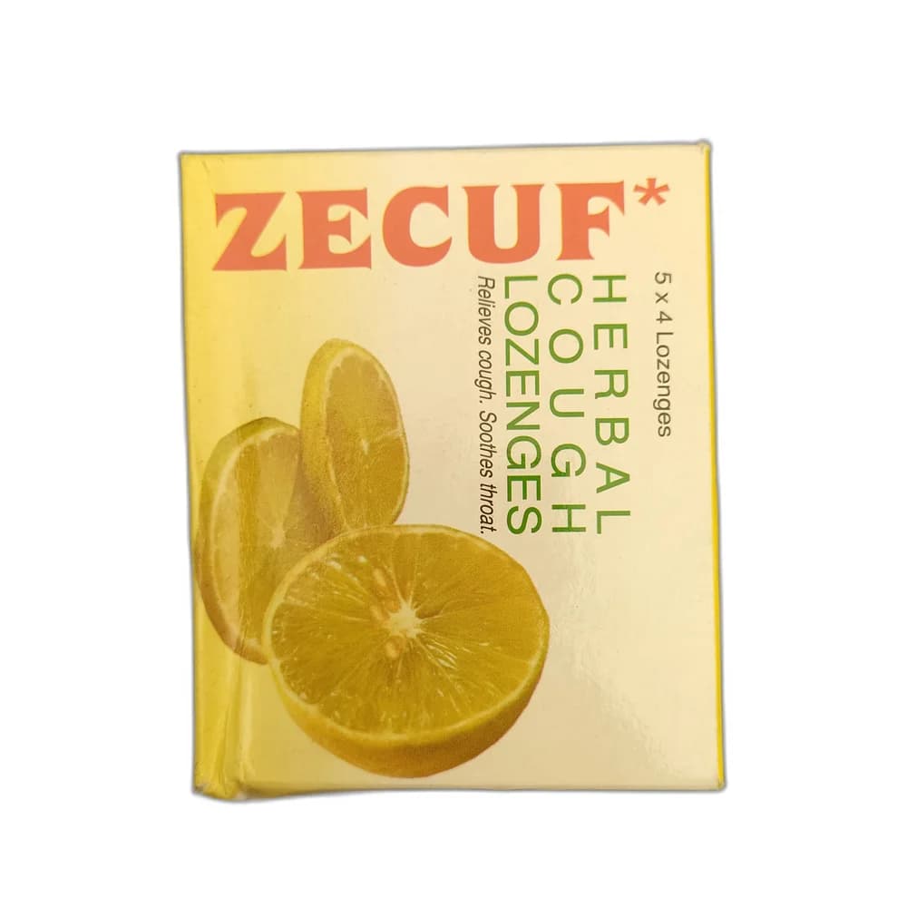 Zecuf Lemon Glycyrrhiza glabra 15 mg / Zingiber officinale 10 mg / Emblica officinalis 10 mg / Menthol 7 mg
