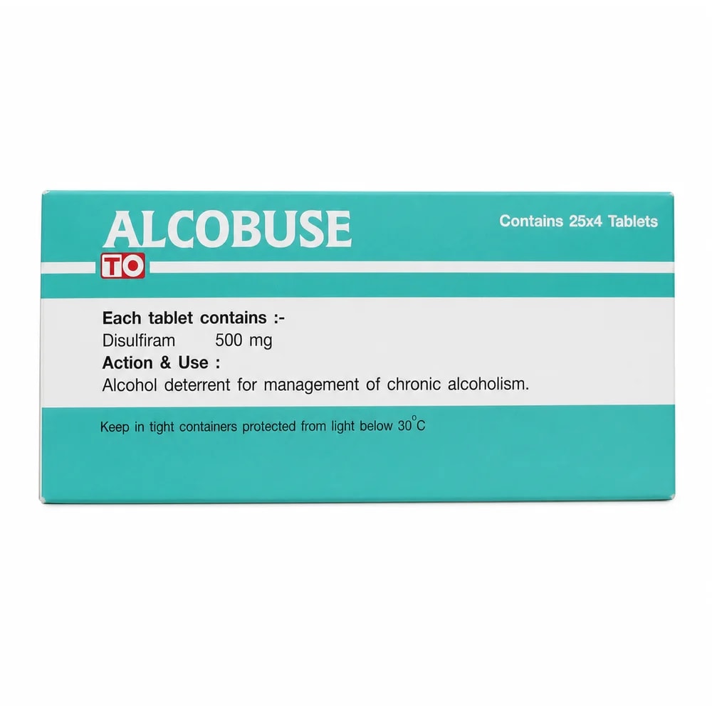 Alcobuse Disulfiram 500 mg tablet - Preah Chan Tep Pharmacy