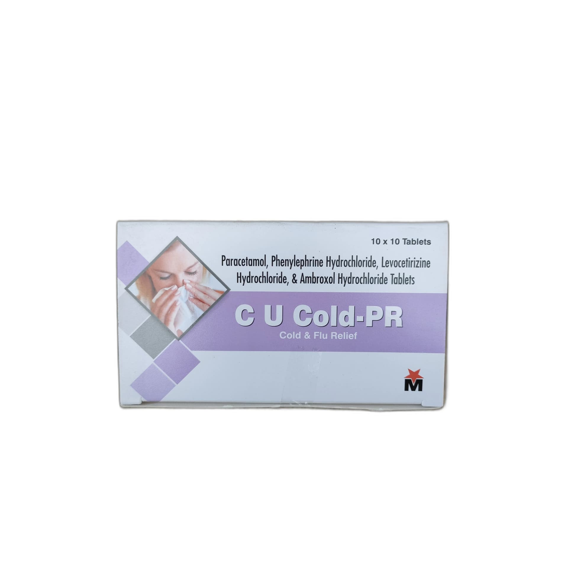 CU Cold-PR Cold & Flu Relief Paracetamol 500mg + Phenylephrine HCl 5mg + Levocetirizine HCl 5mg + Ambroxol HCl 30mg