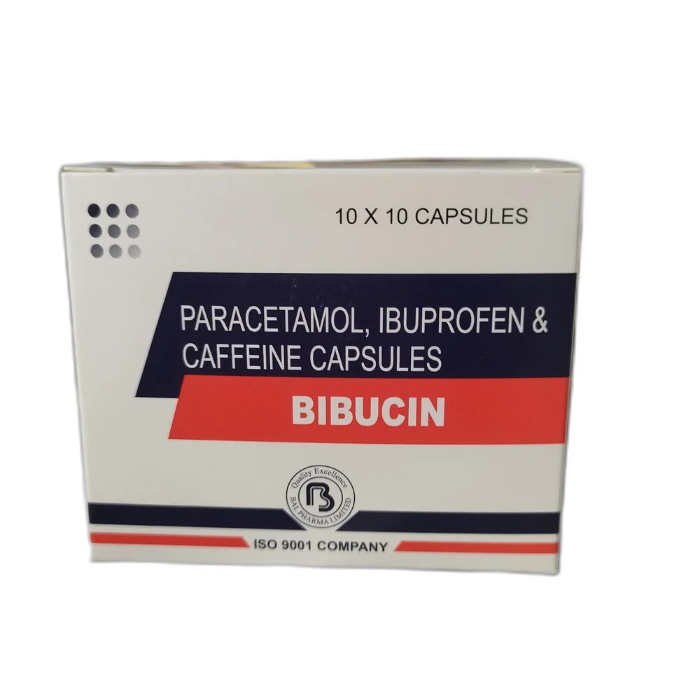 Bibucin Paracetamol 325 mg / Ibuprofen 200 mg / Caffeine 30 mg - MEY PHARMA PHARMACY