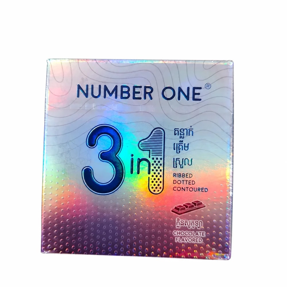 Number 1 3 in 1 Condom Width 52 ± 2 mm - ហ្វាម៉ាសង់តេ