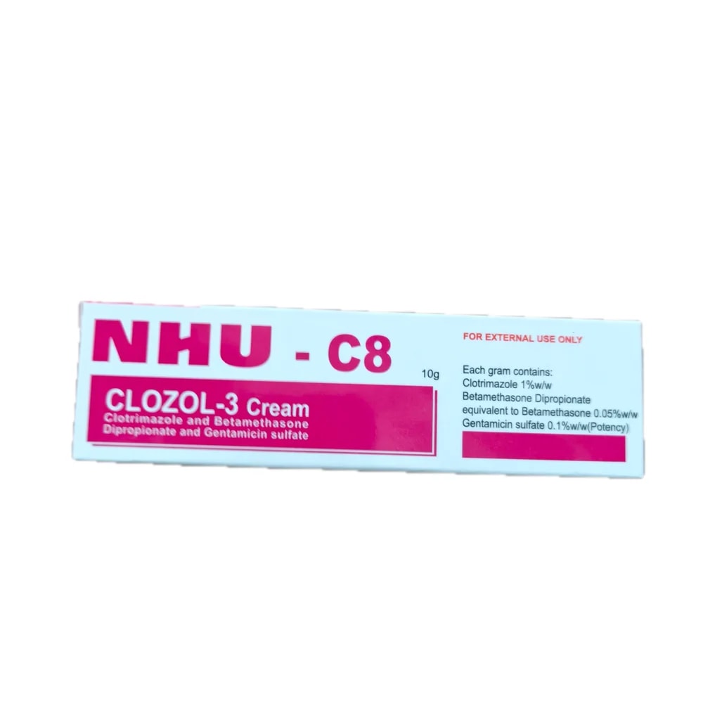 NHU-C8 Clozol-3 1% / 0.05% / 0.1% (10 g) - Morhachun Pharmacies