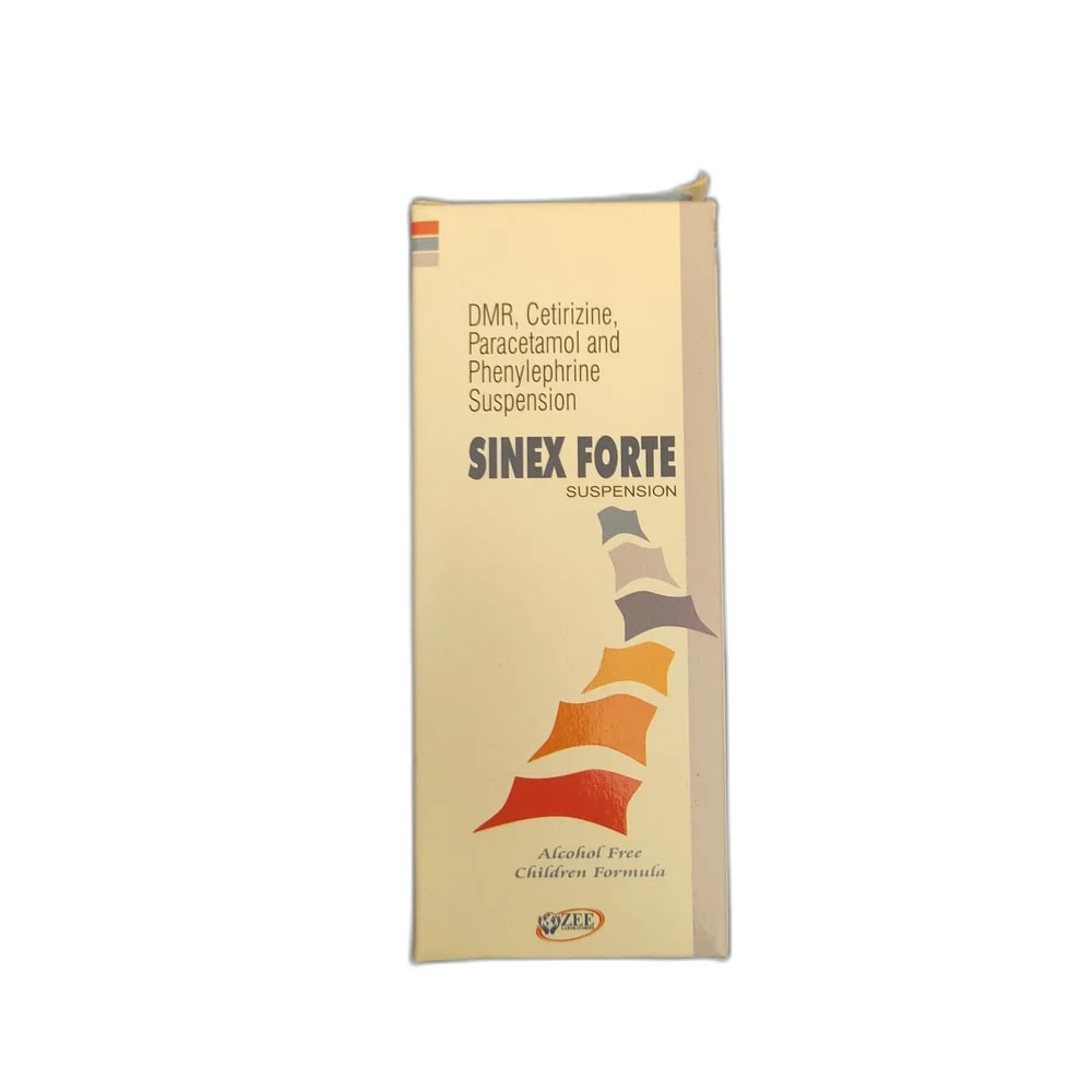Sinex Forte 5 mg / 2.5 mg / 5 mg / 125 mg per 5 mL (suspension, 60 mL) - PHARMACIE PUNLEU SOKPHEAP II
