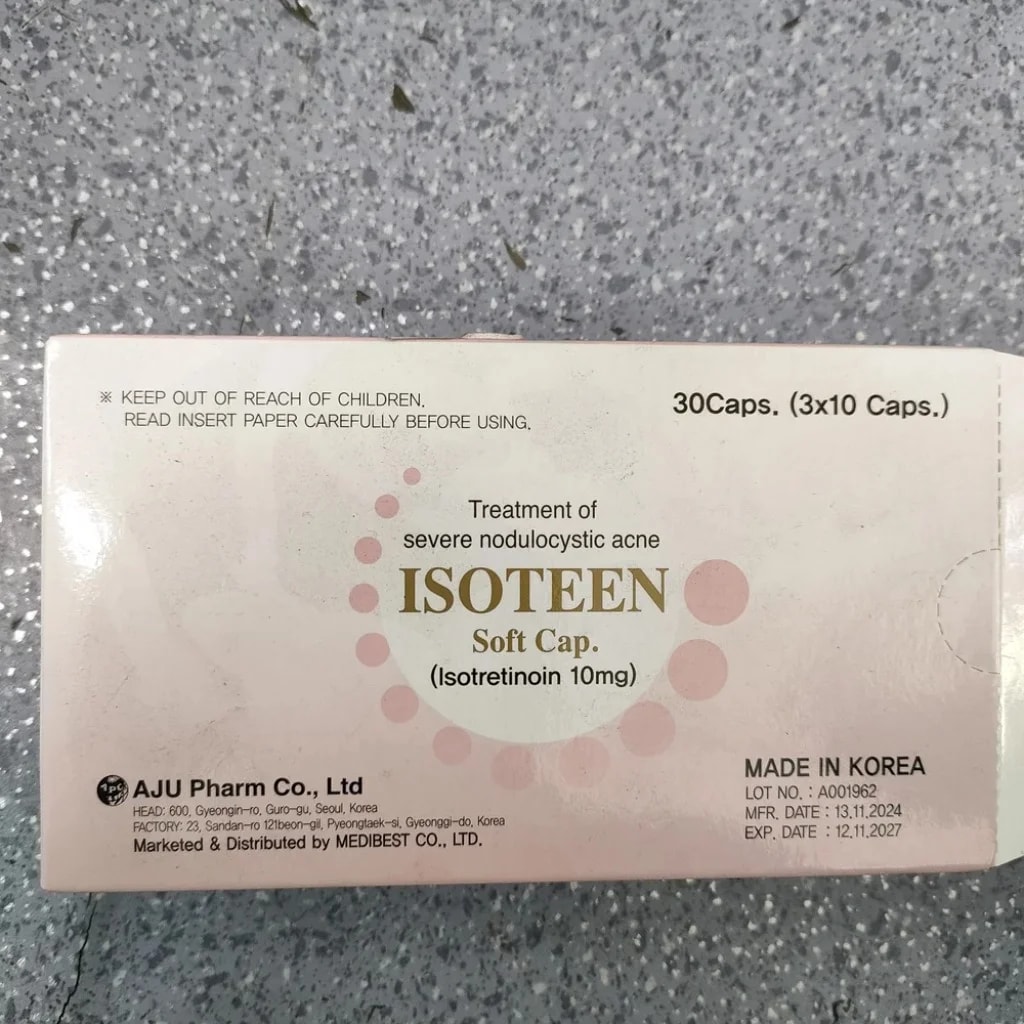 Isoteen Soft Cap. Isotretinoin 10 mg per soft capsule - Depot De Pharmacie "A" Kim Houy