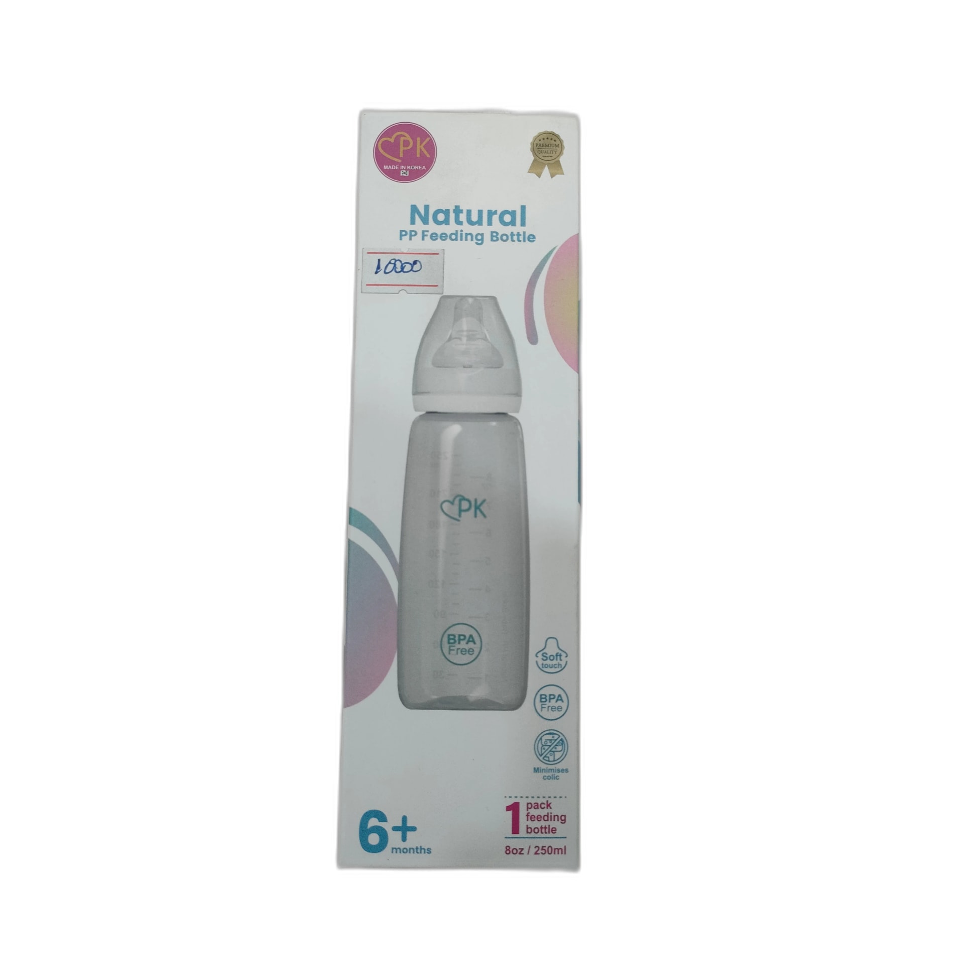 PK Natural PP Feeding Bottle 8oz 6months+ 250ml - PONLEU DOUNG DARA PHARMACY