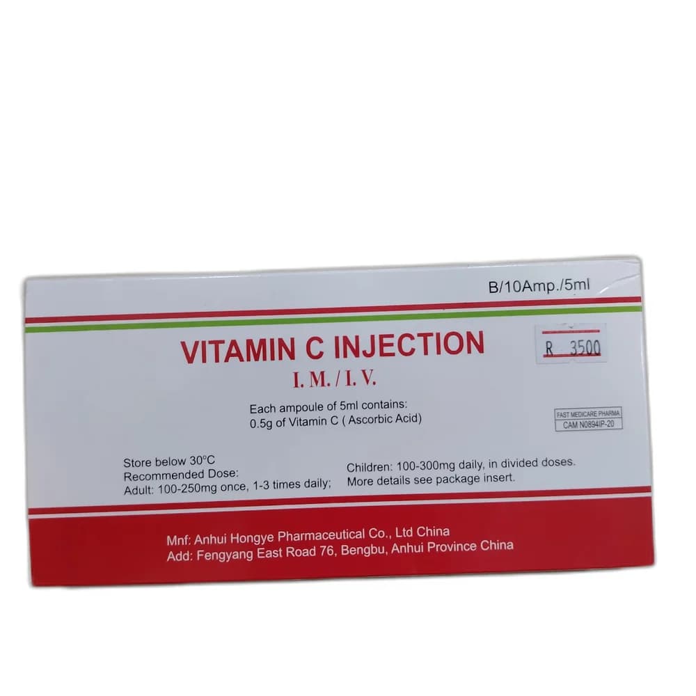 Vitamin C Injection (Anhui Hongye) 500 mg / 5 ml