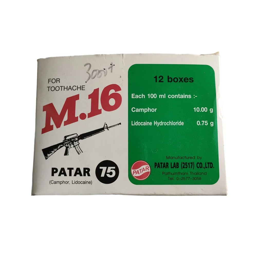 M.16 Patar 75 Camphor 10.00 g / Lidocaine Hydrochloride 0.75 g per 100 mL - PHARMACY PONLEU AOSOT