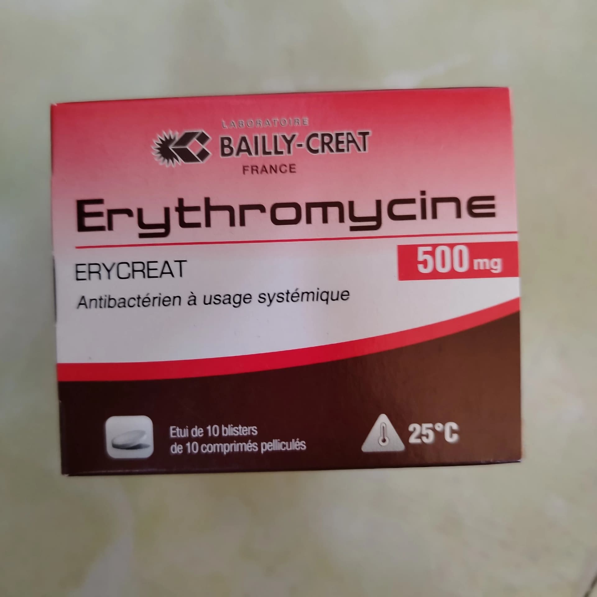 Erythromycine 500 mg