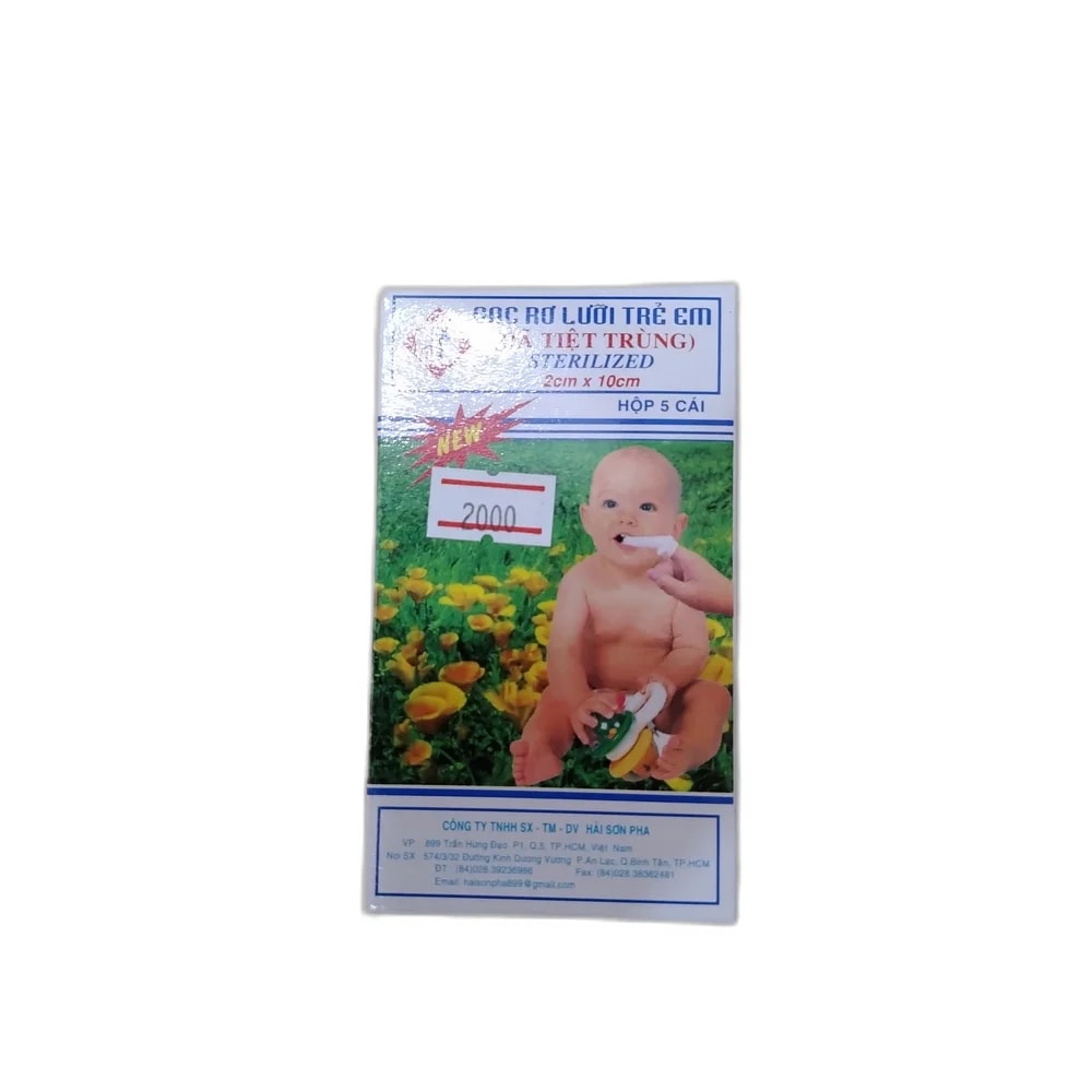 Gạc Rơ Lưỡi Trẻ Em Hải Sơn Pha 2 cm x 10 cm - PHARMACIE LA BELLE PHARMA