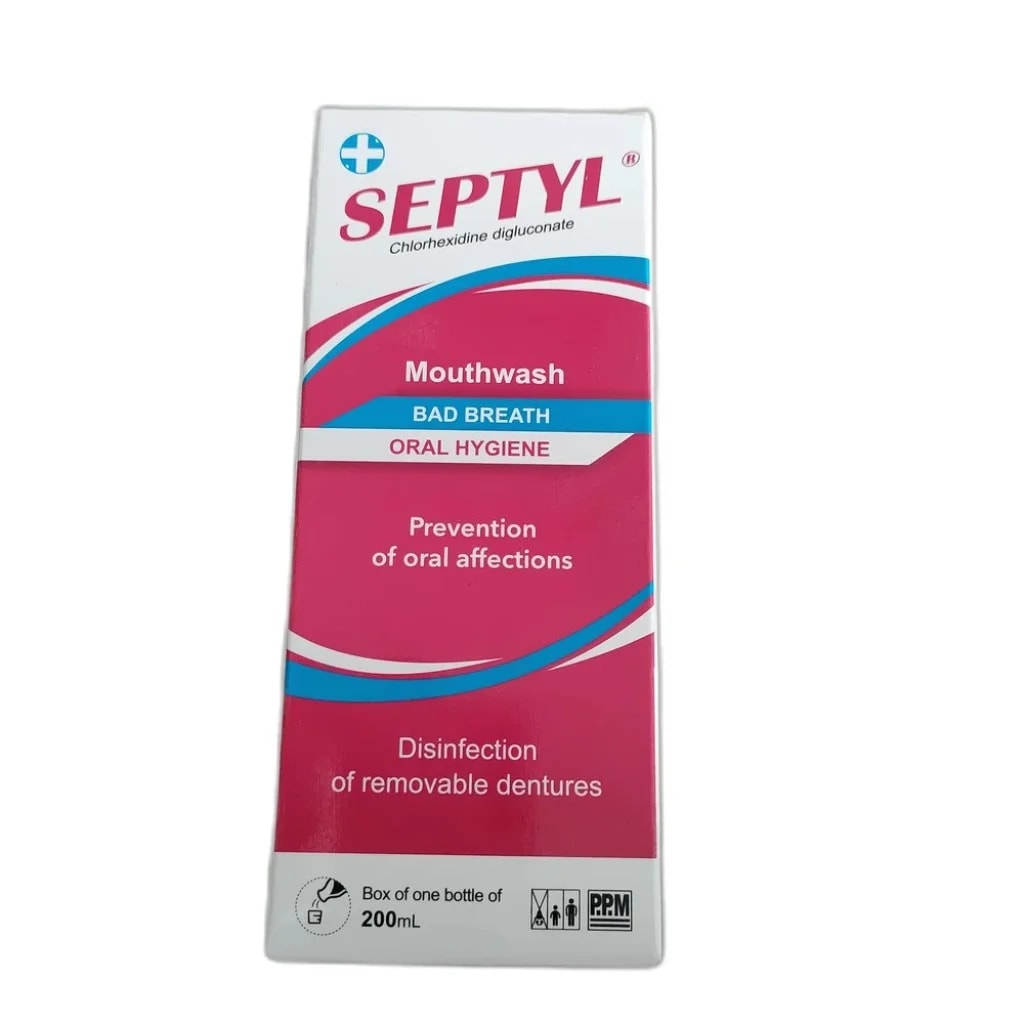 Septyl Chlorhexidine Mouthwash Chlorhexidine digluconate 0.1% w/v, 200 mL - SUKHA PHARMACY