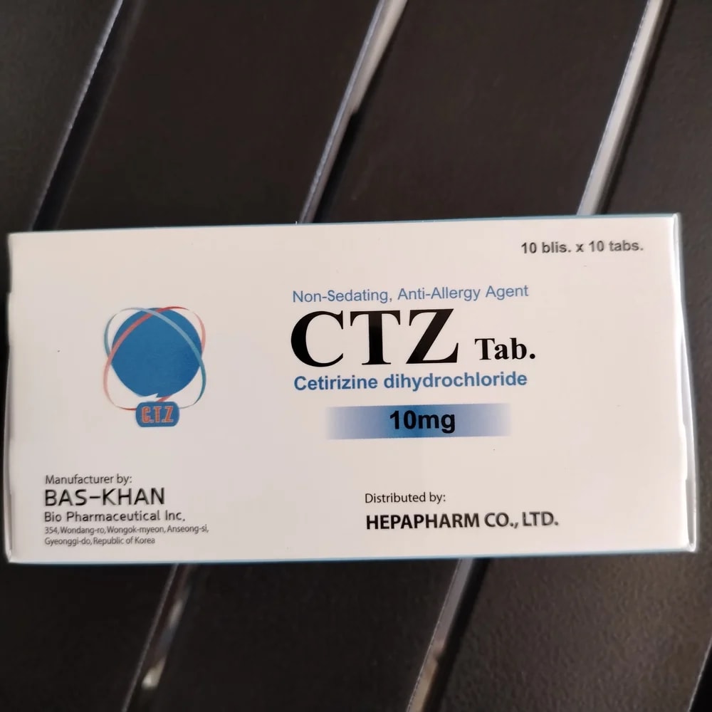 CTZ Cetirizine dihydrochloride 10 mg per tablet - CHEANIMUL PHARMACY