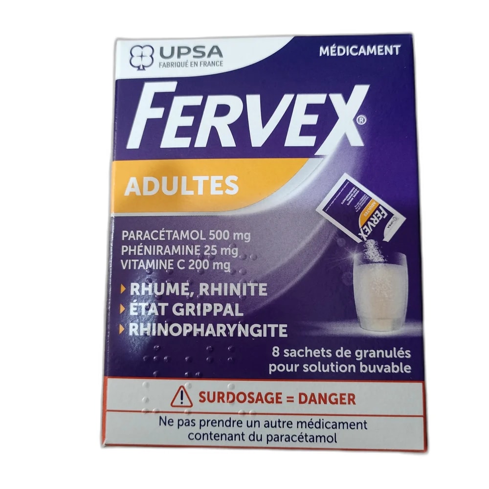 Fervex Adultes 500 mg / 25 mg / 200 mg - PHARMCARE PHARMACY