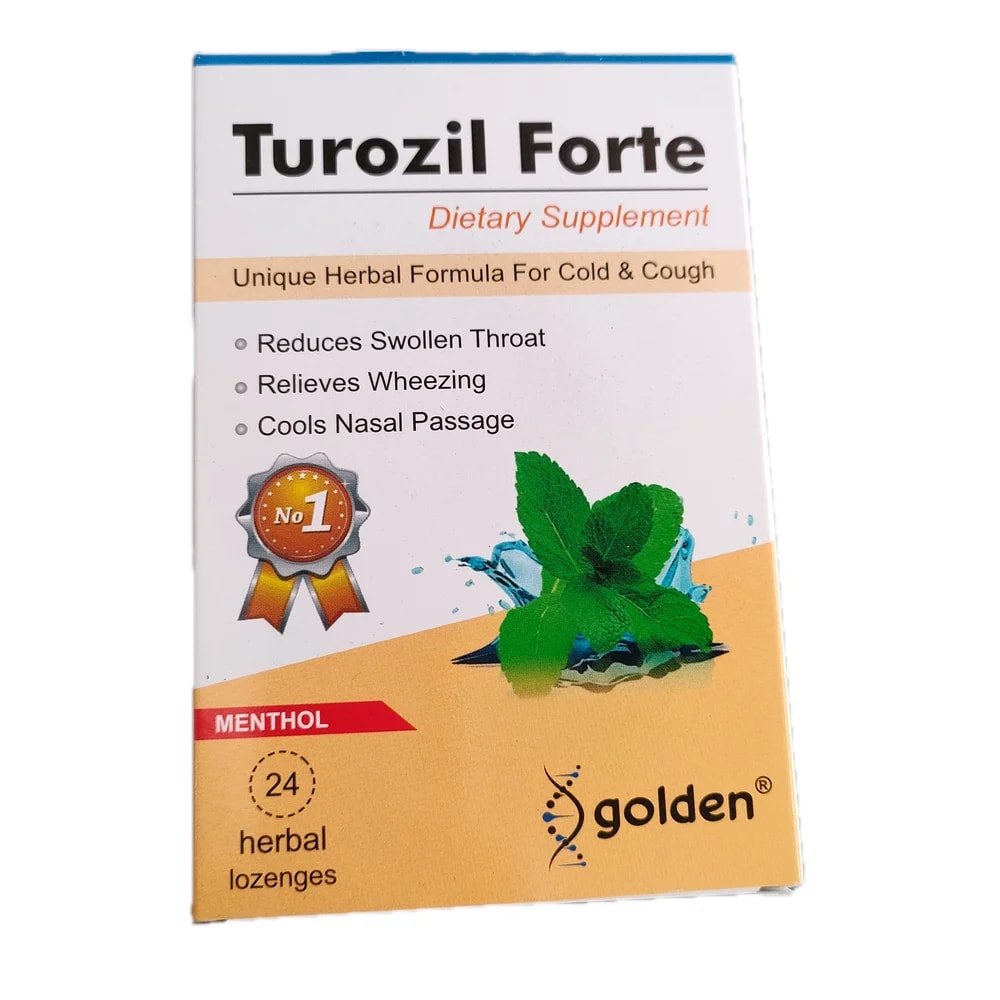 Turozil Forte 2.5 g lozenge (5% herbal extract) - Preash Khan Pich I Pharmacy