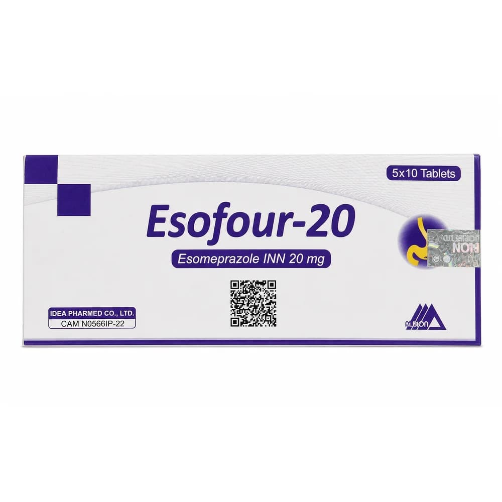 Esofour Esomeprazole 20 mg enteric-coated tablet
