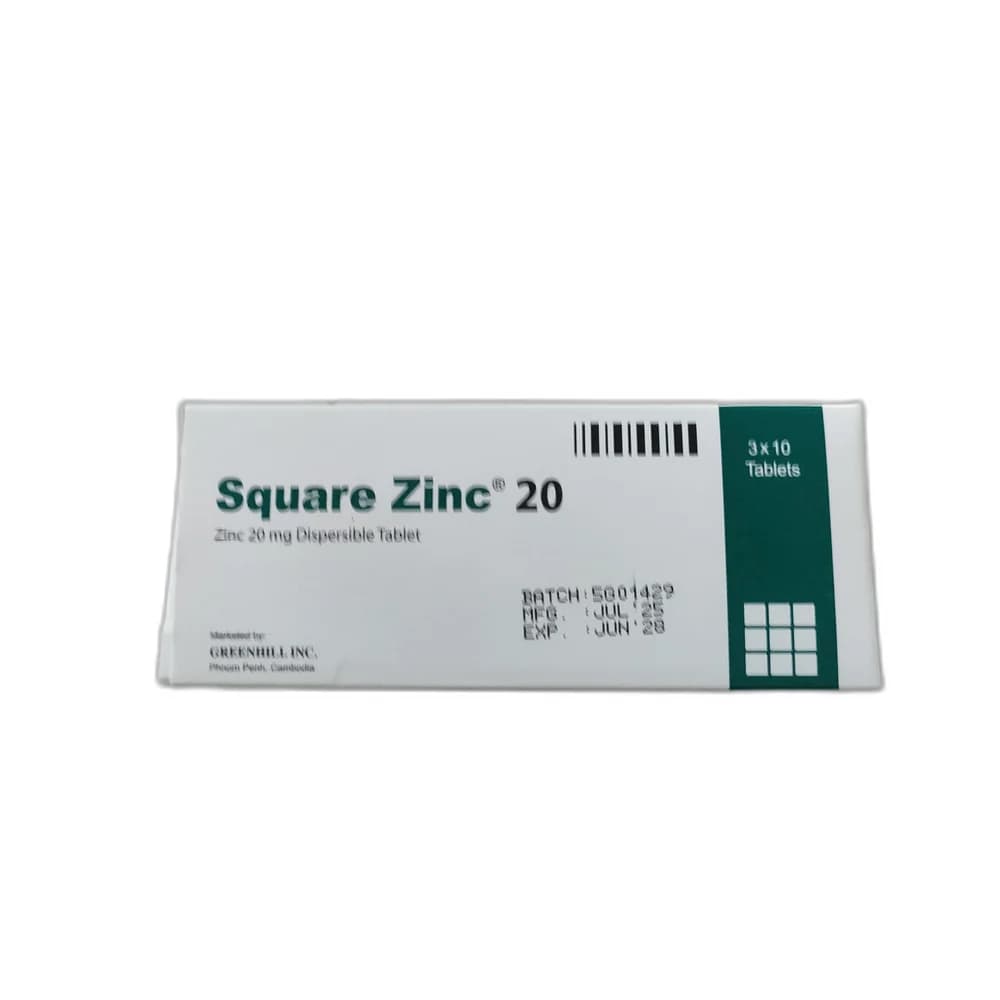 Square Zinc 20 20 mg