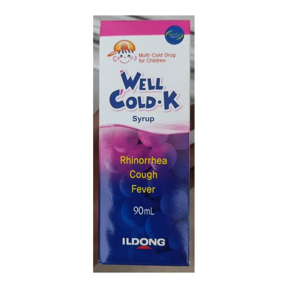 Well Cold-K Acetaminophen 50 mg + Chlorpheniramine 0.415 mg + Tipepidine 3.33 mg + dl-Methylephedrine 4.165 mg + Caffeine 4.165 mg per 5 ml (90 ml)