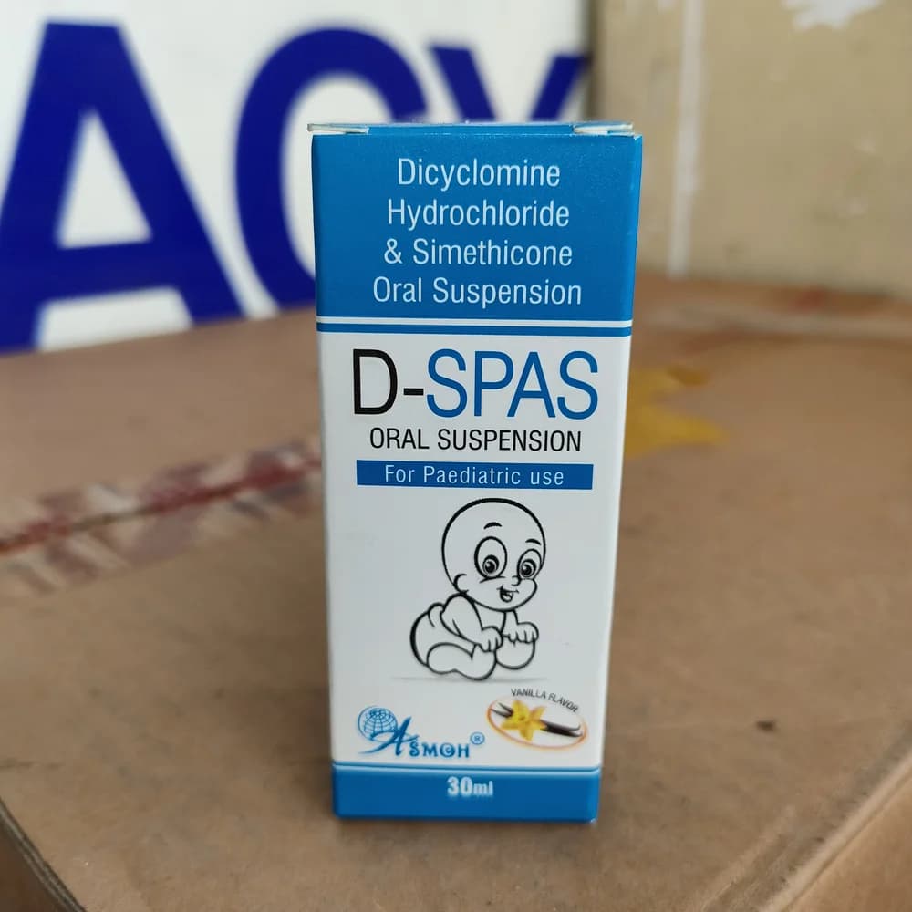 D-SPAS Dicyclomine HCl 10 mg & Simethicone 40 mg per 5 ml