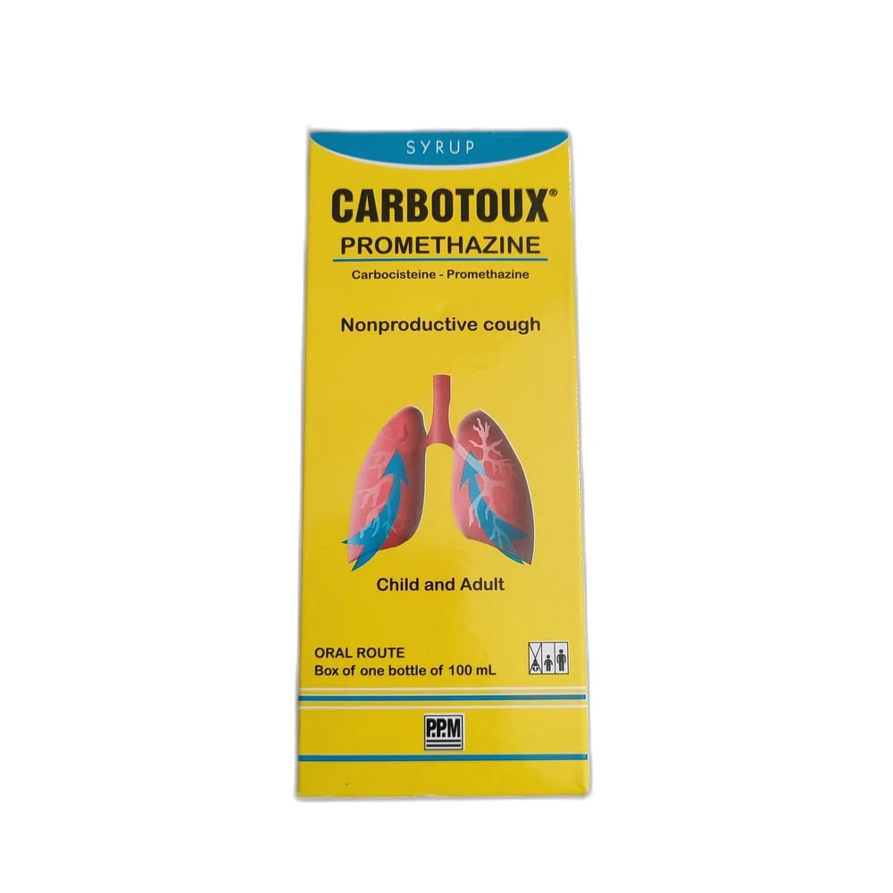 Carbotoux 100 mg / 2.5 mg per 5 mL - PHARMACIE PUNLEU SOKPHEAP II