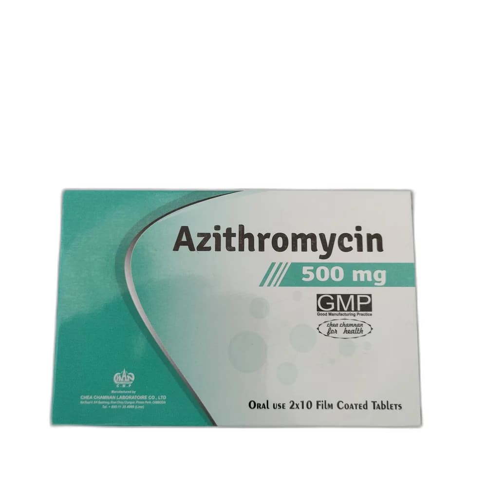 Azithromycin 500 mg (Chea Chamnan) 500 mg