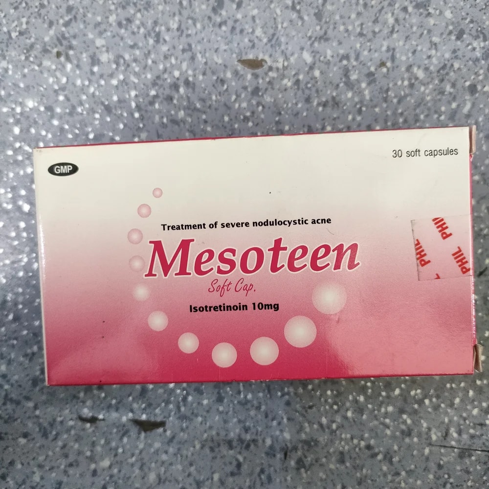 Mesoteen Soft Cap. Isotretinoin 10 mg per soft capsule - Depot De Pharmacie "A" Kim Houy