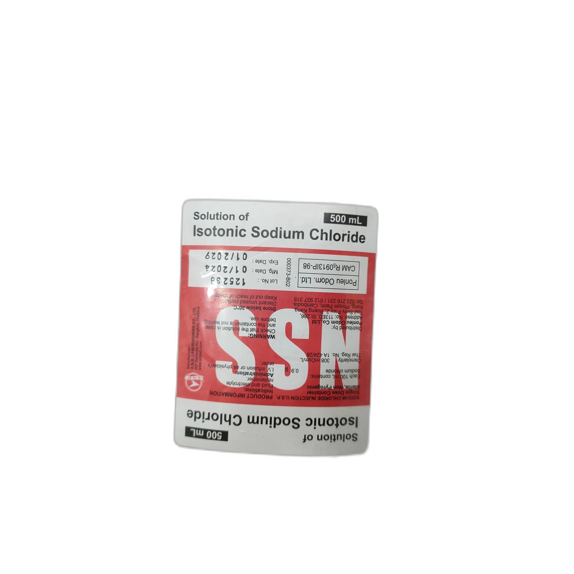 NSS Isotonic Sodium Chloride Injection 0.9% / 500 mL