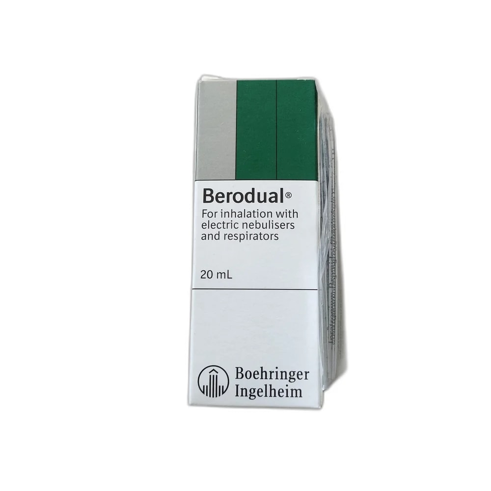 Berodual Nebuliser Solution 250 mcg / 500 mcg per mL, 20 mL - SUKHA PHARMACY