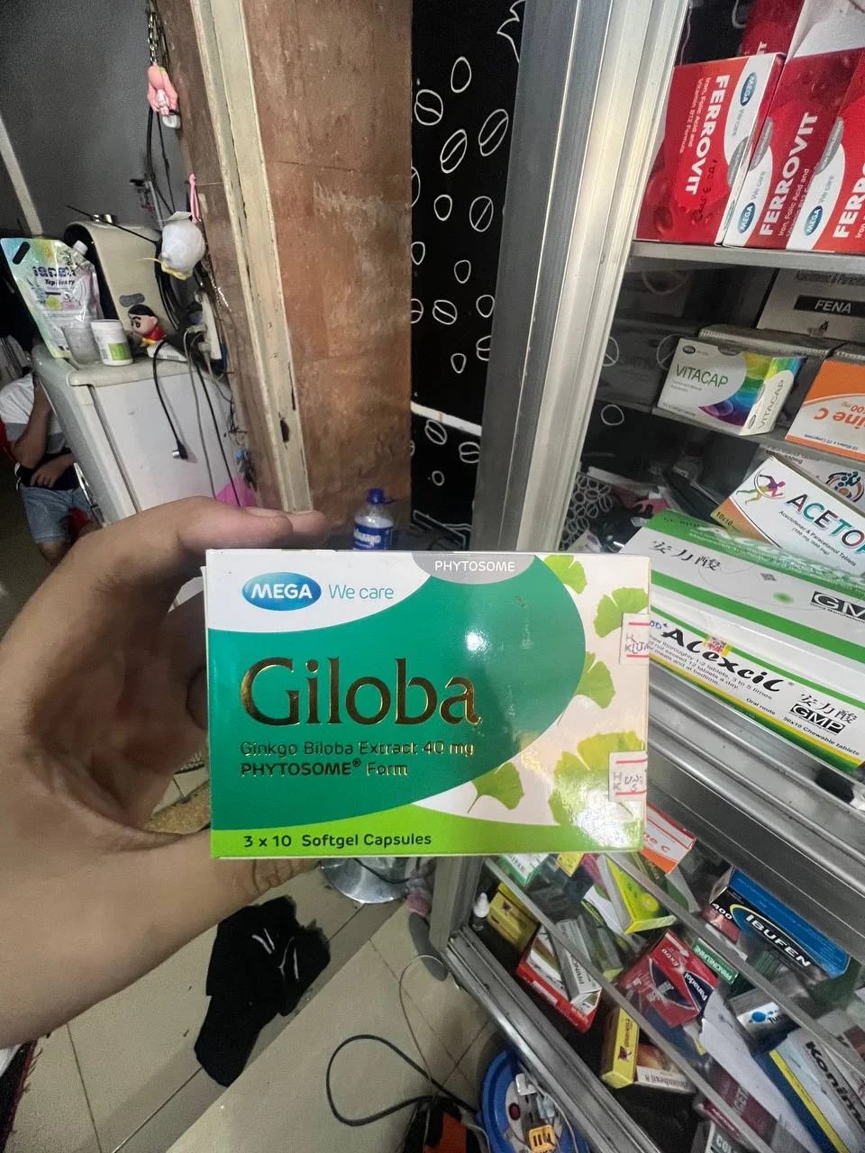 Giloba Ginkgo Biloba Extract 40mg PHYTOSOME - MONGKUL SOKHAPHEAP PHARMACY