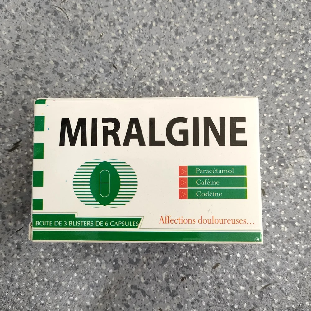 Miralgine 400 mg / 50 mg / 20 mg - Depot De Pharmacie "A" Kim Houy