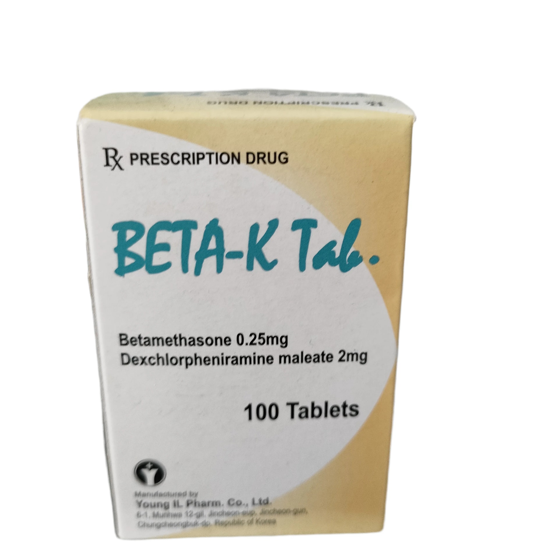 Beta-K Tab. Betamethasone 0.25mg + Dexchlorpheniramine maleate 2mg - PHARMACY PONLEU AOSOT