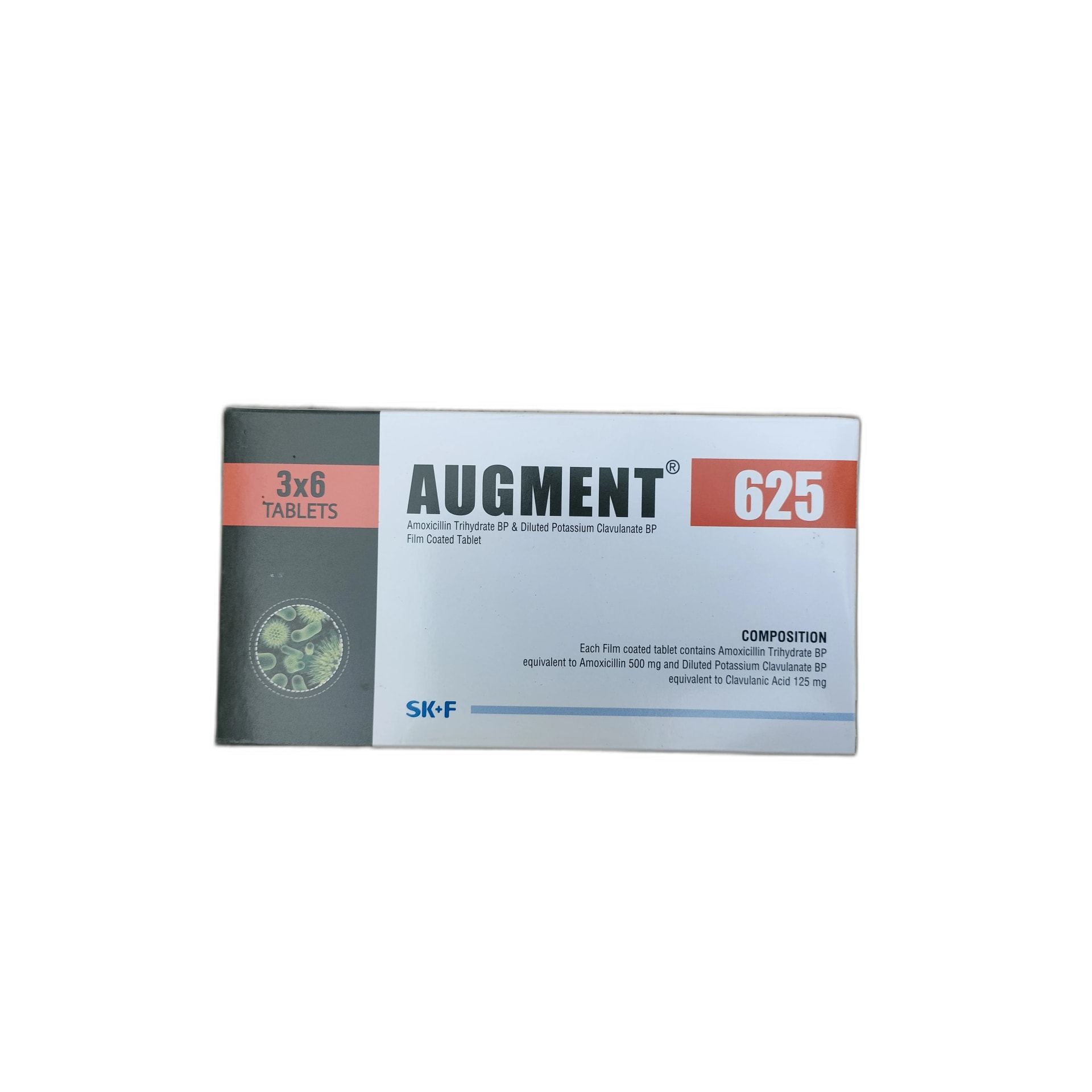 AUGMENT 625 Amoxicillin 500mg + Clavulanic Acid 125mg - PHARMARCY DARA RAKSMEY KOK CHAMBOK