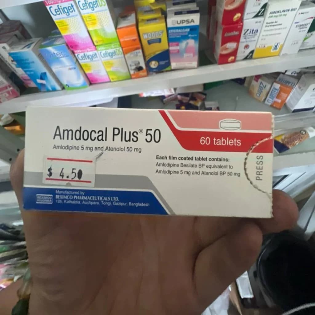 Amdocal Plus® 50 Amlodipine 5 mg + Atenolol 50 mg