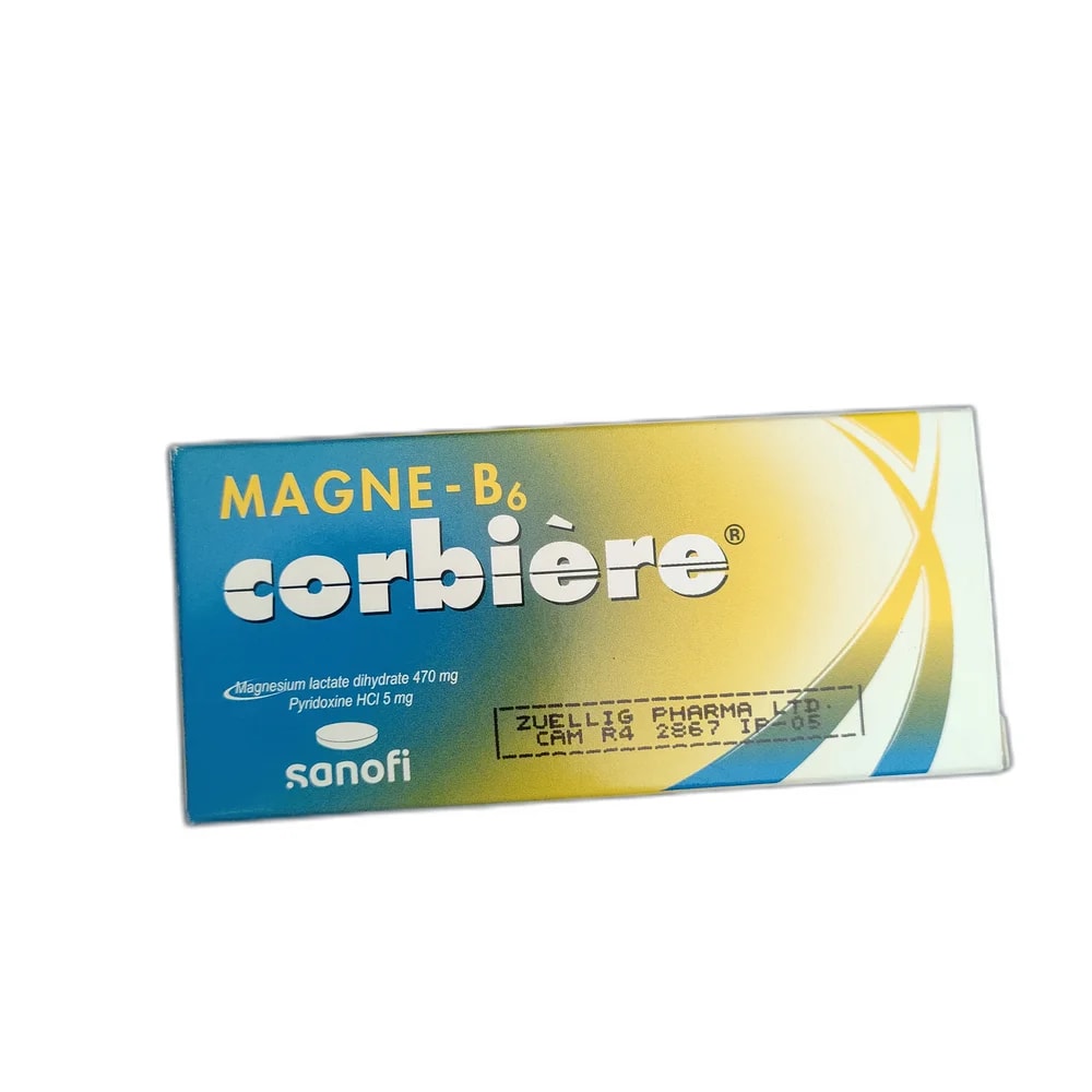Magne-B6 Corbière Magnesium lactate dihydrate 470 mg / Pyridoxine HCl 5 mg - PHARMACIE PUNLEU SOKPHEAP II