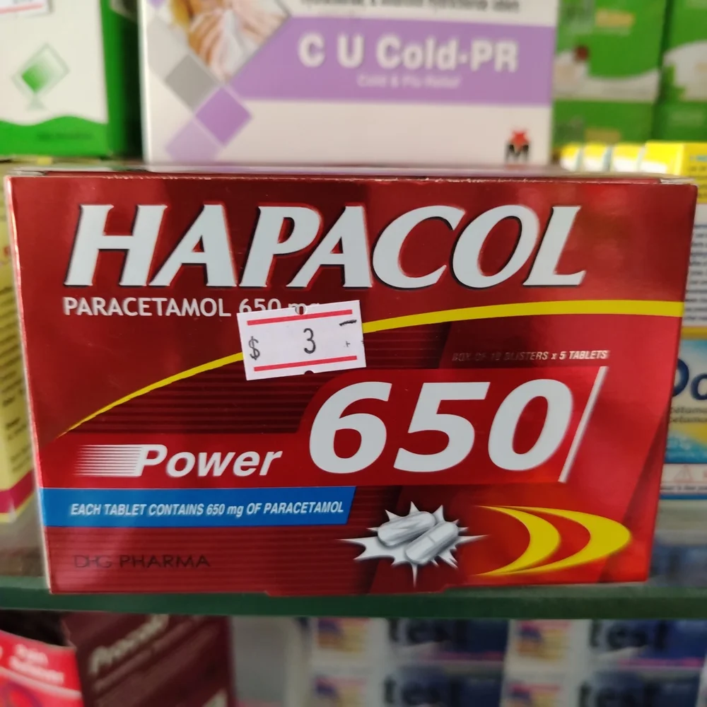 Hapacol 650 — available at pharmacies in Cambodia on PharmKulen
