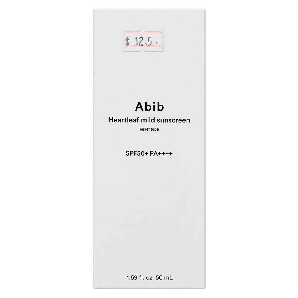 Abib Heartleaf Mild Sunscreen Relief Tube — available at pharmacies in Cambodia on PharmKulen