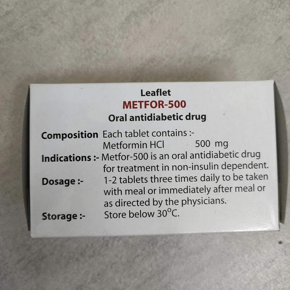 Metfor-500 — available at pharmacies in Cambodia on PharmKulen