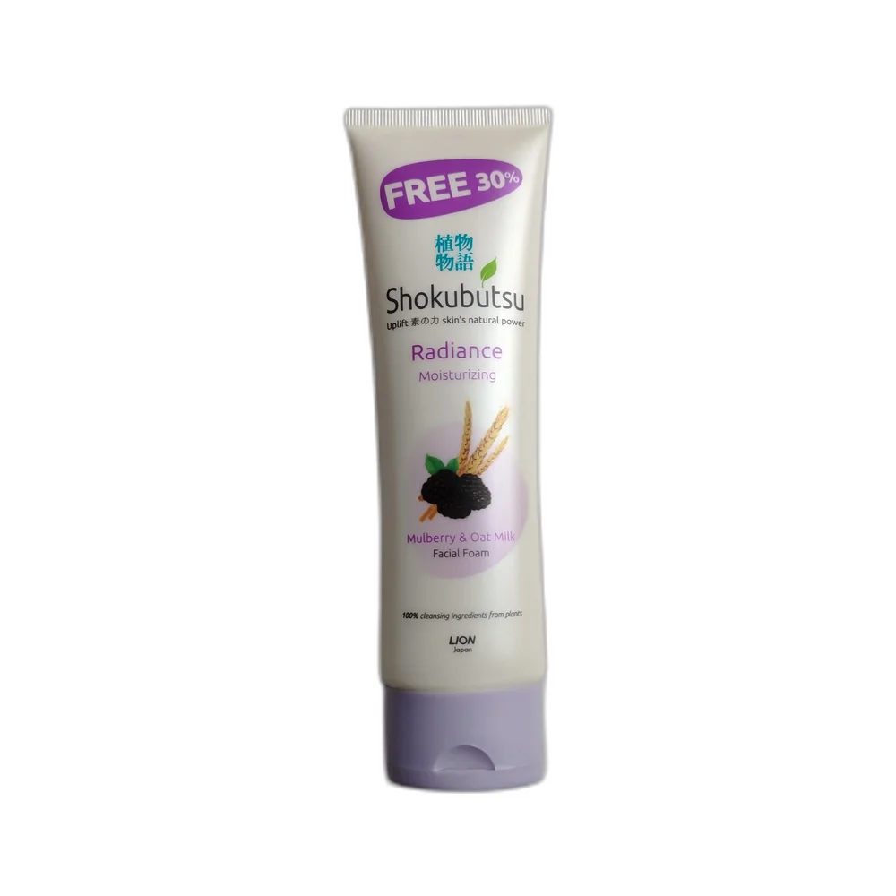 Shokubutsu Radiance Moisturizing Mulberry & Oat Milk Facial Foam — available at pharmacies in Cambodia on PharmKulen