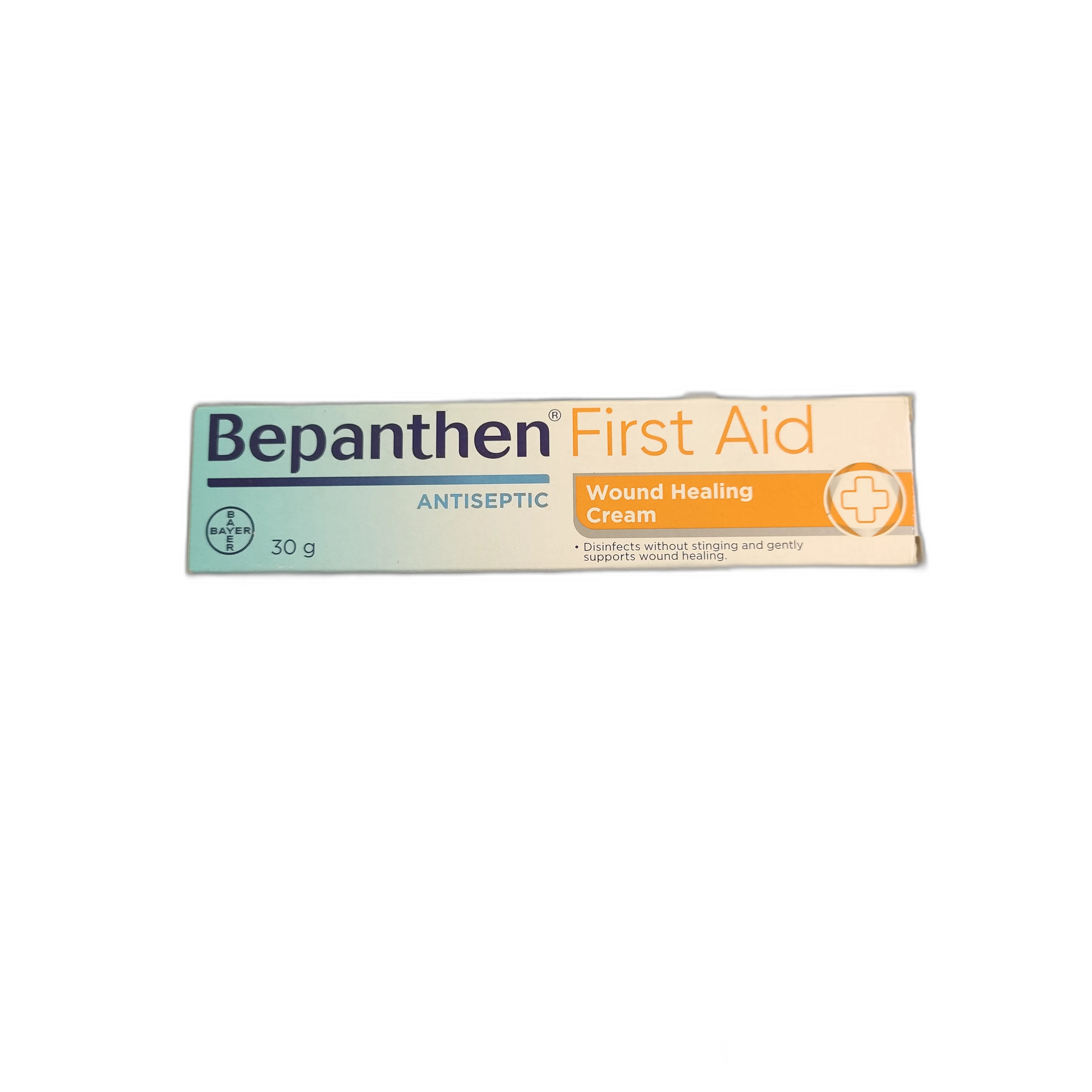 Bepanthen First Aid Antiseptic Wound Healing Cream (30 g) — available at pharmacies in Cambodia on PharmKulen